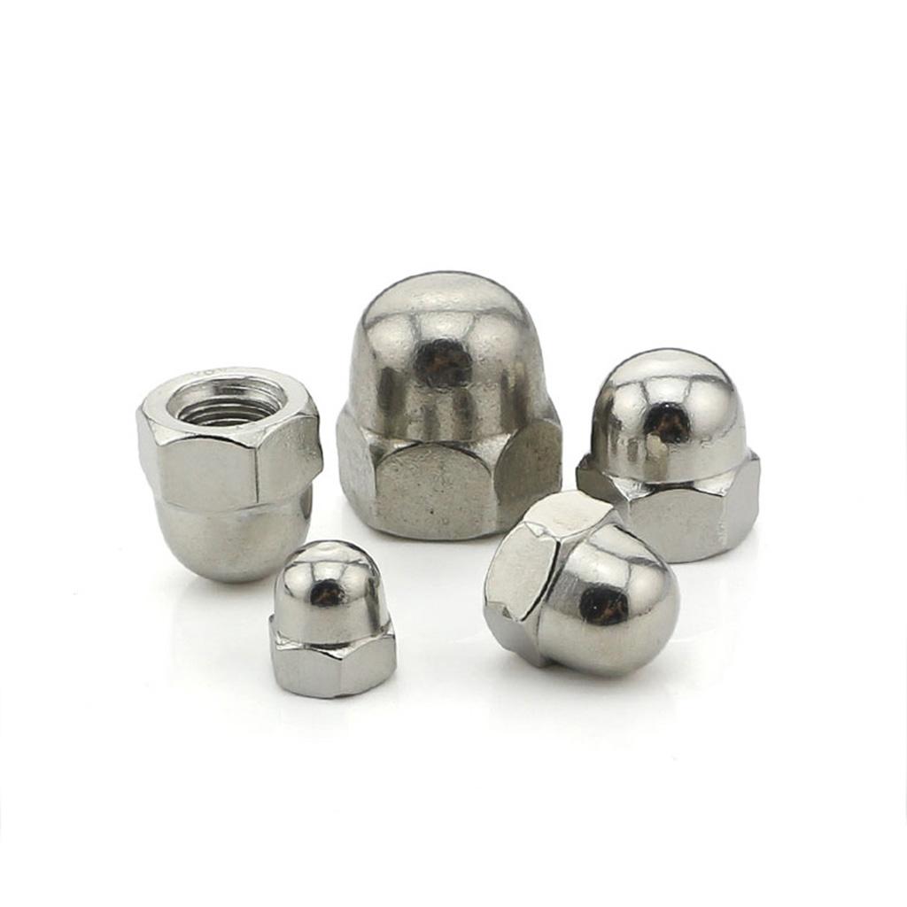 10Pcs Stainless Steel Dome Nuts Acorn Cap for Bolts & Screws M3 M4 M5 M6 M8 M10