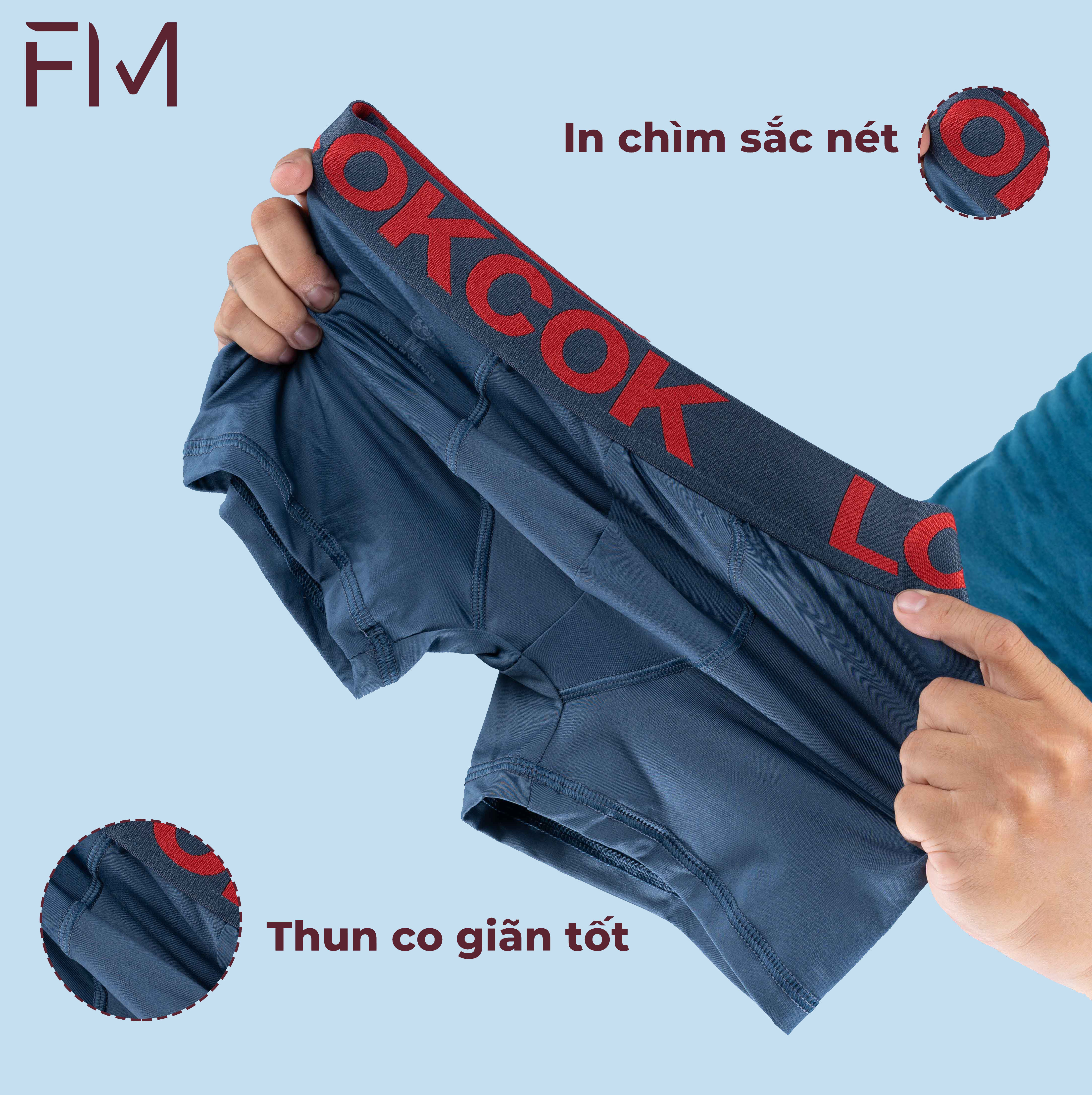 Hình ảnh Combo 5 quần sịp boxer chất cotton mềm mịn, thoải mái, nhiều màu - FORMEN SHOP - FMCB5QS007