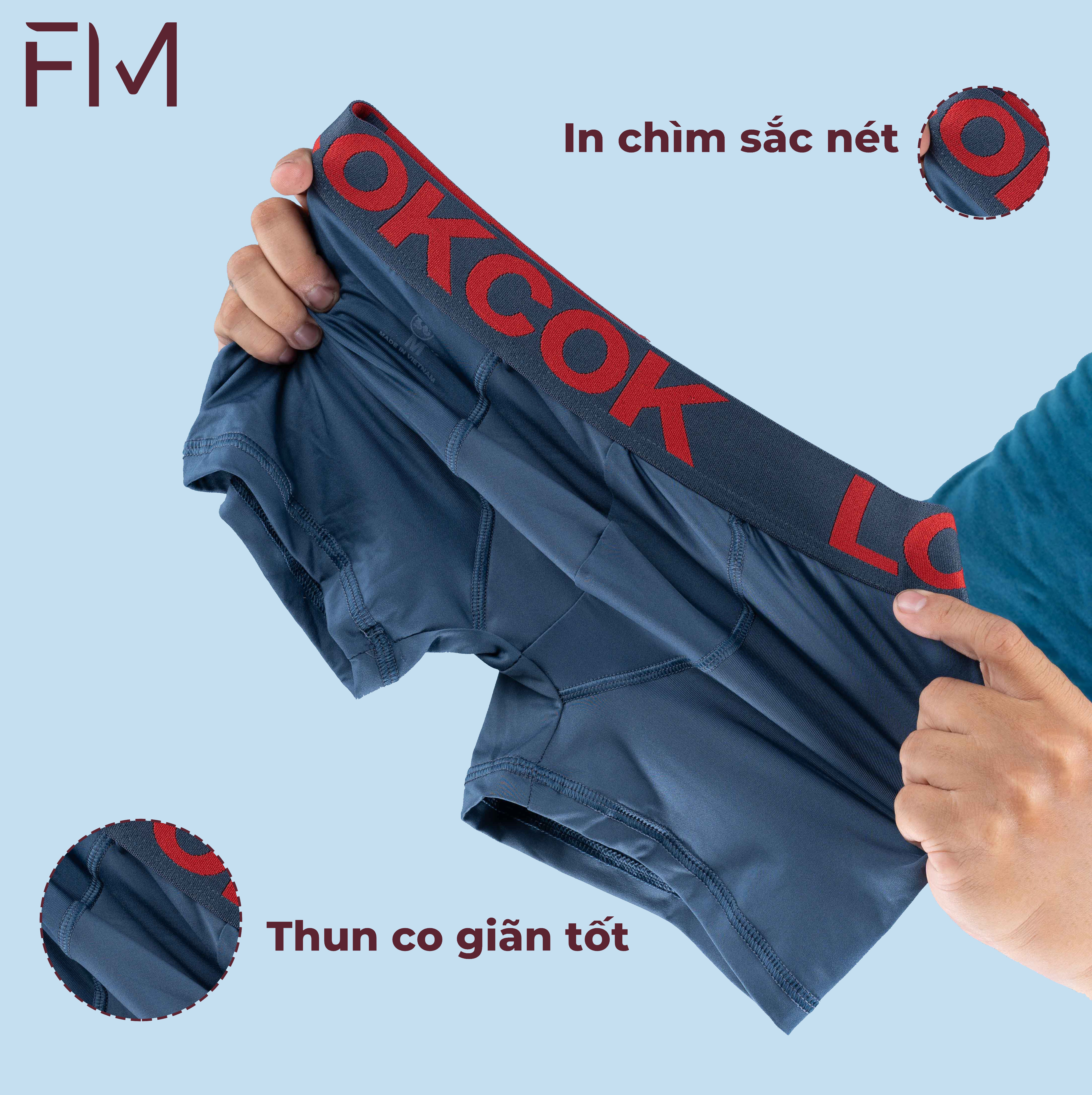 Combo 5 quần sịp boxer chất cotton mềm mịn, thoải mái, nhiều màu - FORMEN SHOP - FMCB5QS007