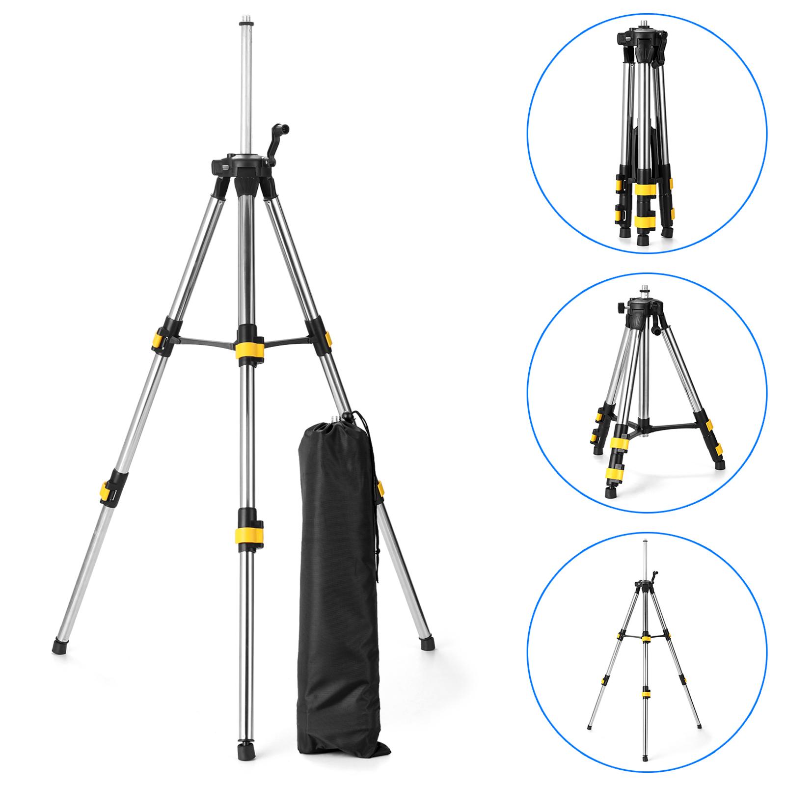 1.2M Three Height Adjustment Stainless Steel Extension Bar Tripod Stand For Laser Level with Bubble-level