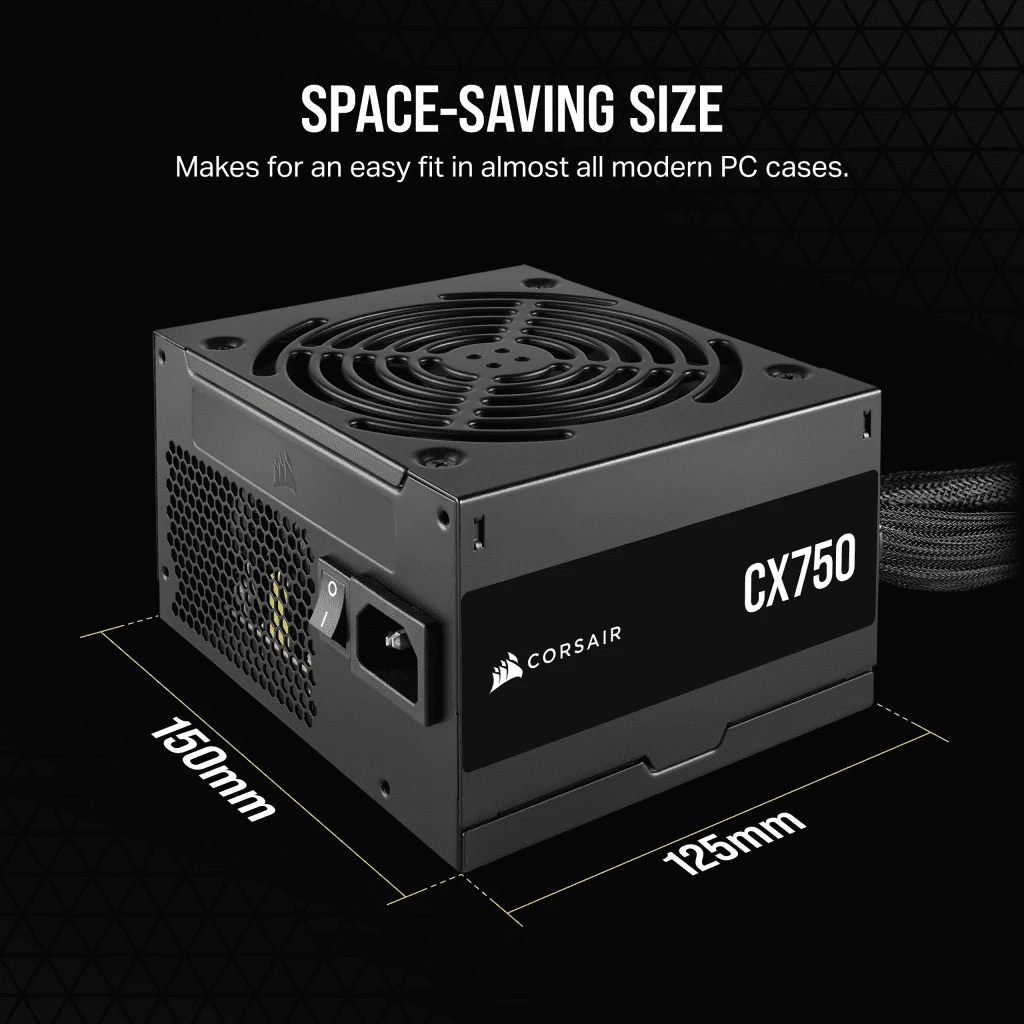 Nguồn máy tính Corsair 750W CX750 80 Plus Bronze - Hàng chính hãng Vĩnh Xuân phân phối