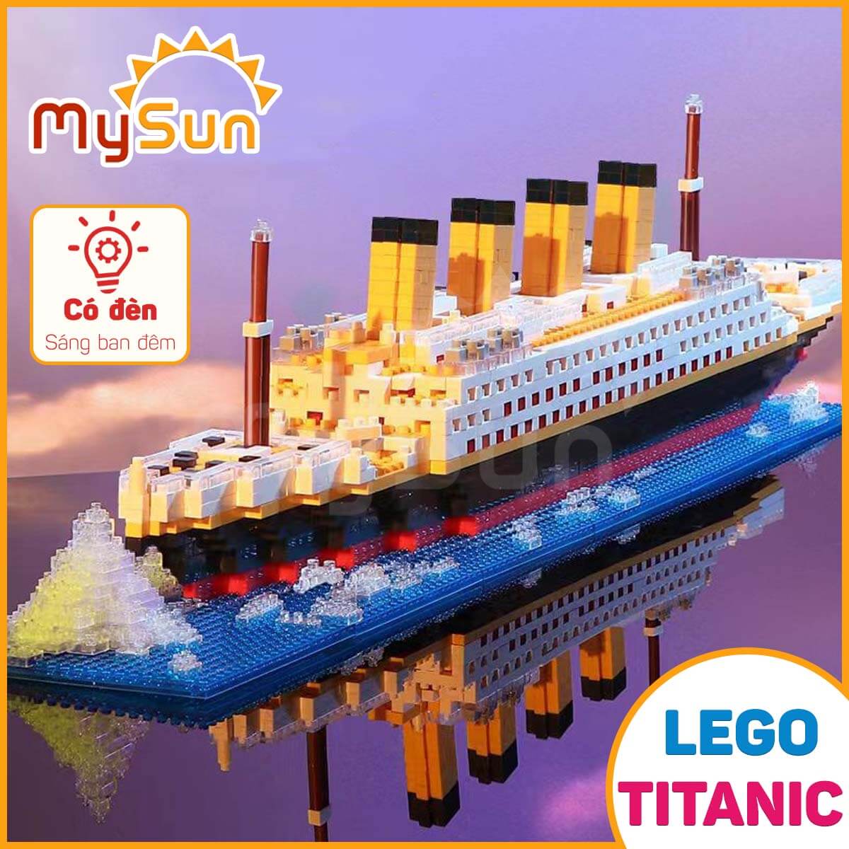 Mô hình tàu TITANIC đồ chơi khổng lồ lắp ráp bằng nhựa bộ xếp ghép hình thuyền cho bé MySun