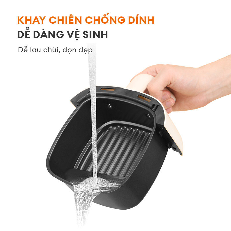 Nồi chiên không dầu GAABOR AF20M-YE01A dung tích 2L công suất 900W nóng nhanh, nhỏ gọn, xịn xò - Hàng chính hãng