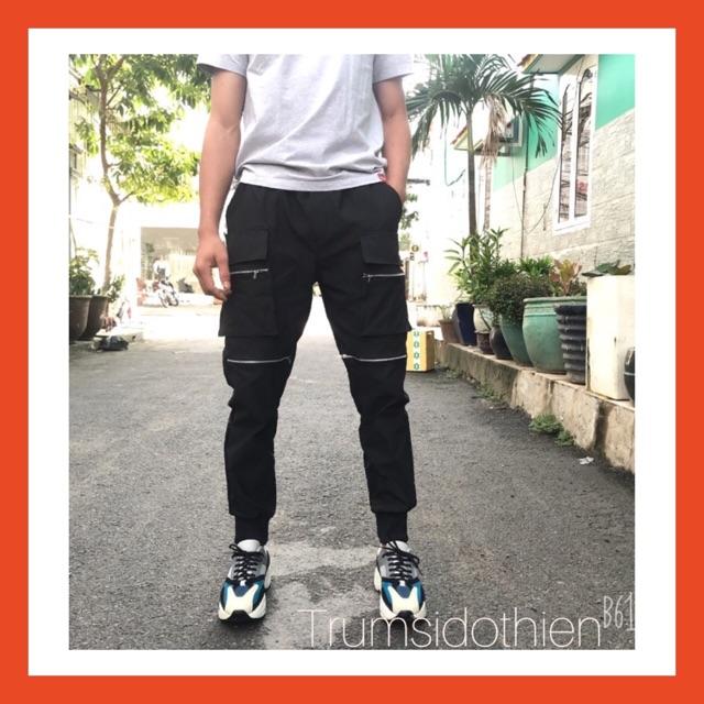 Quần jogger kaki túi hộp khoá gối siêu chất Q090