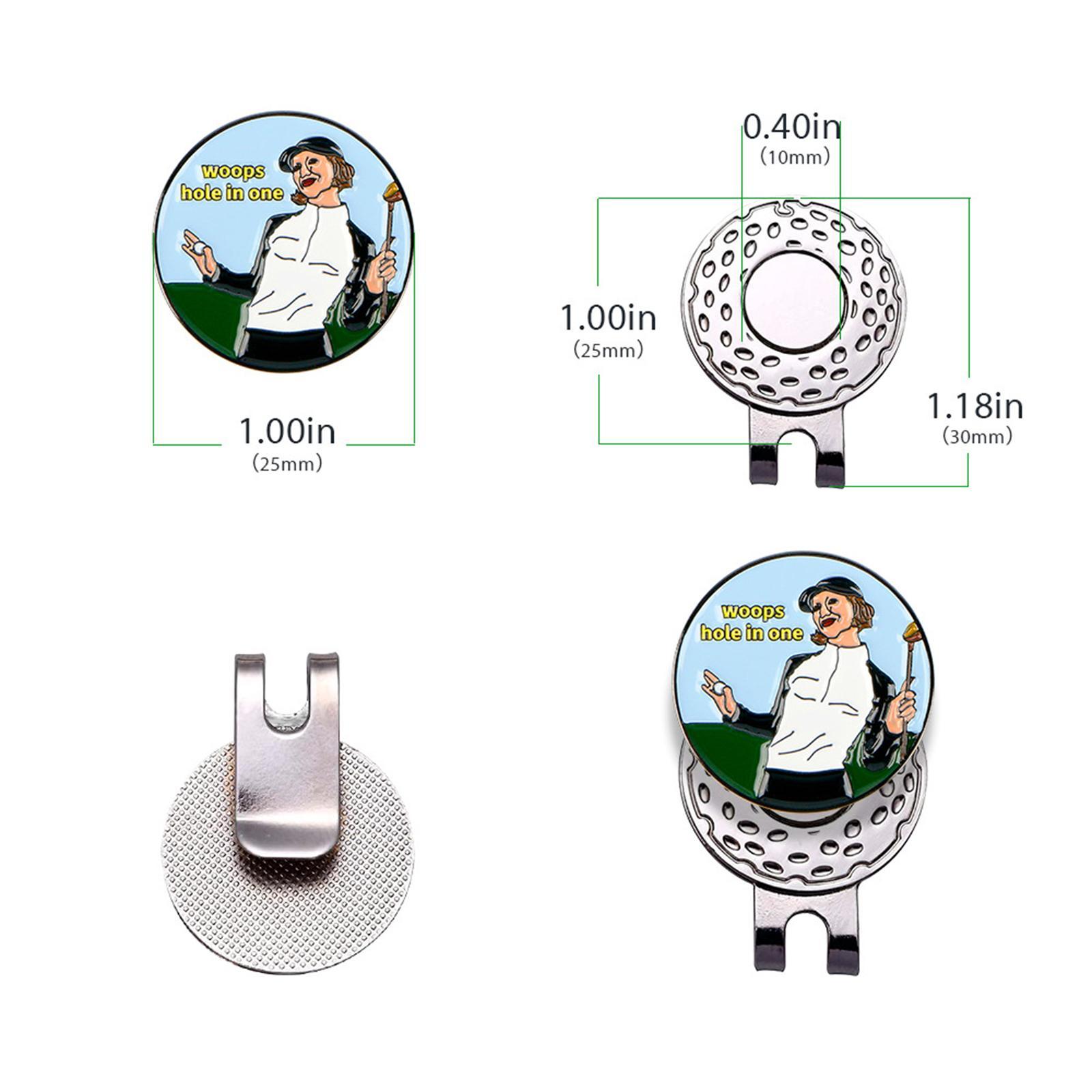 Golf Ball Marker Hat Clip 25mm Golf Ball Mark Tool Golf Hat Style A