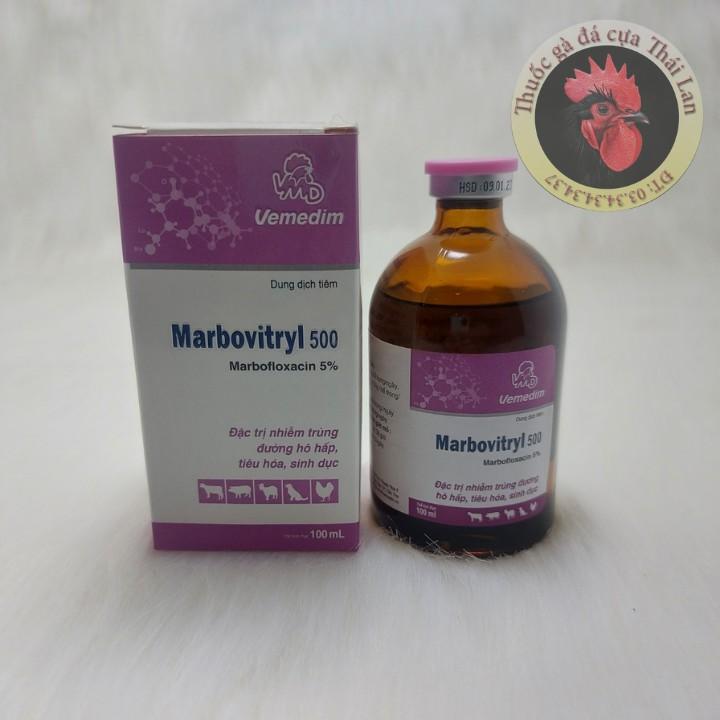 Marbo - vitryl 500 - đặc tr nhiễm trùng tiêu hóa, hô hấp - cho gà đá - 1 Chai / 100ml