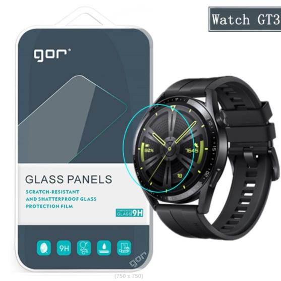 Bộ 3 Kính cường lực Gor cho Huawei Watch GT3 46mm trong suốt  Hàng nhập khẩu