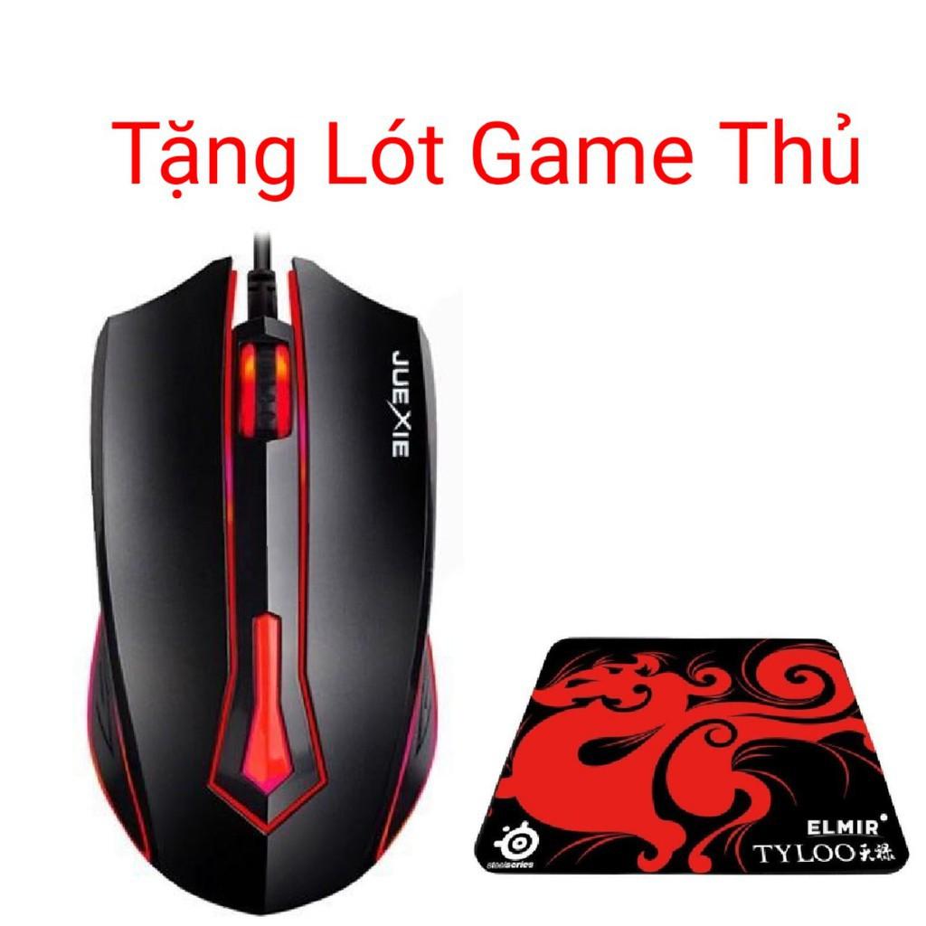 Chuột quang game thủ JUEXIE M611 3D LED có dây cực nhạy + Tặng Lót Chuột