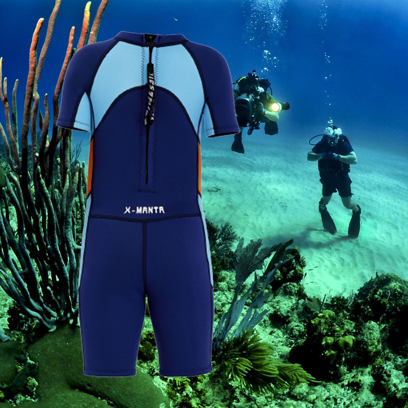 Boys Childrens Full Length Wetsuit 2.5mm Short Sleeve Swimsuit Swimming S