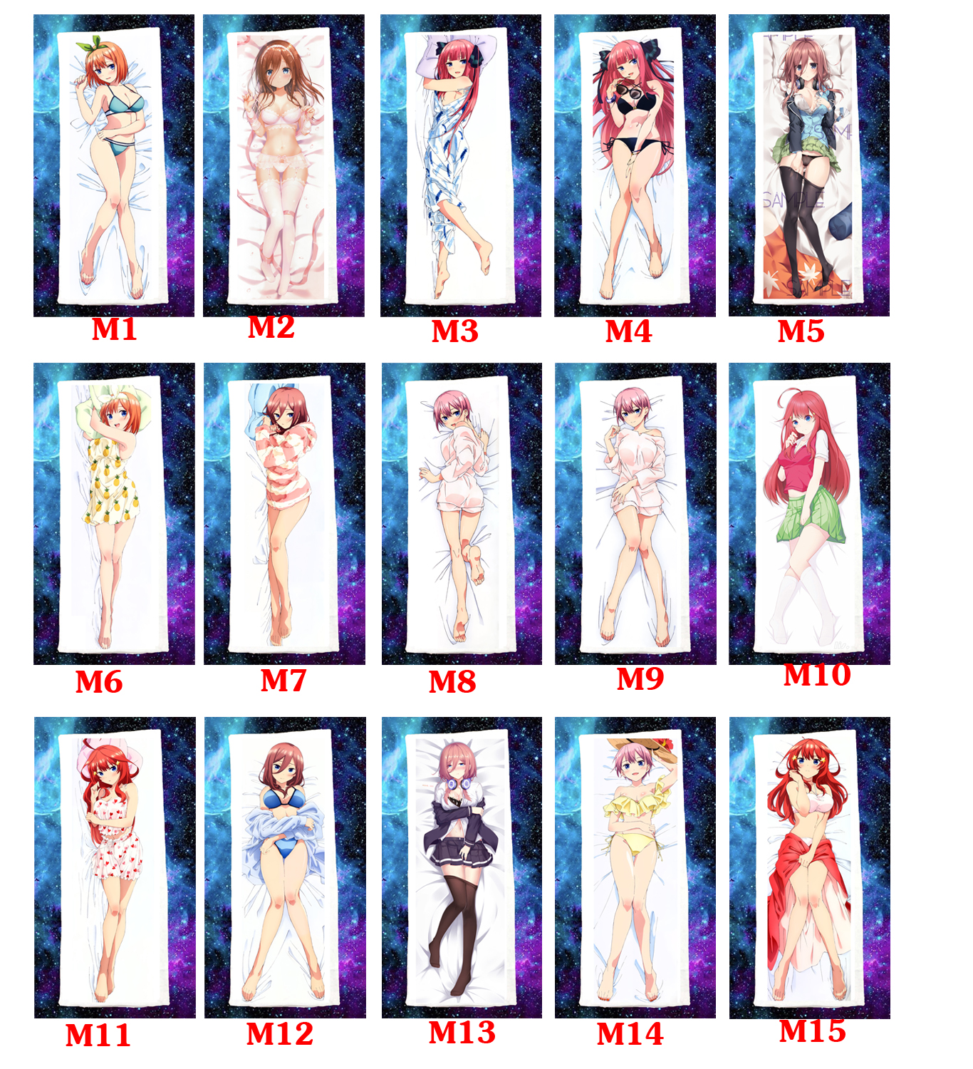 Gối ômGo-Toubun no Hanayome dài 1mx40cm