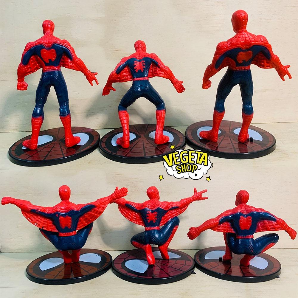 Mô hình Avengers - Marvel - DC - Trọn bộ 6 mô hình tư thế Spider Man - Người Nhện - Cao 7~12cm