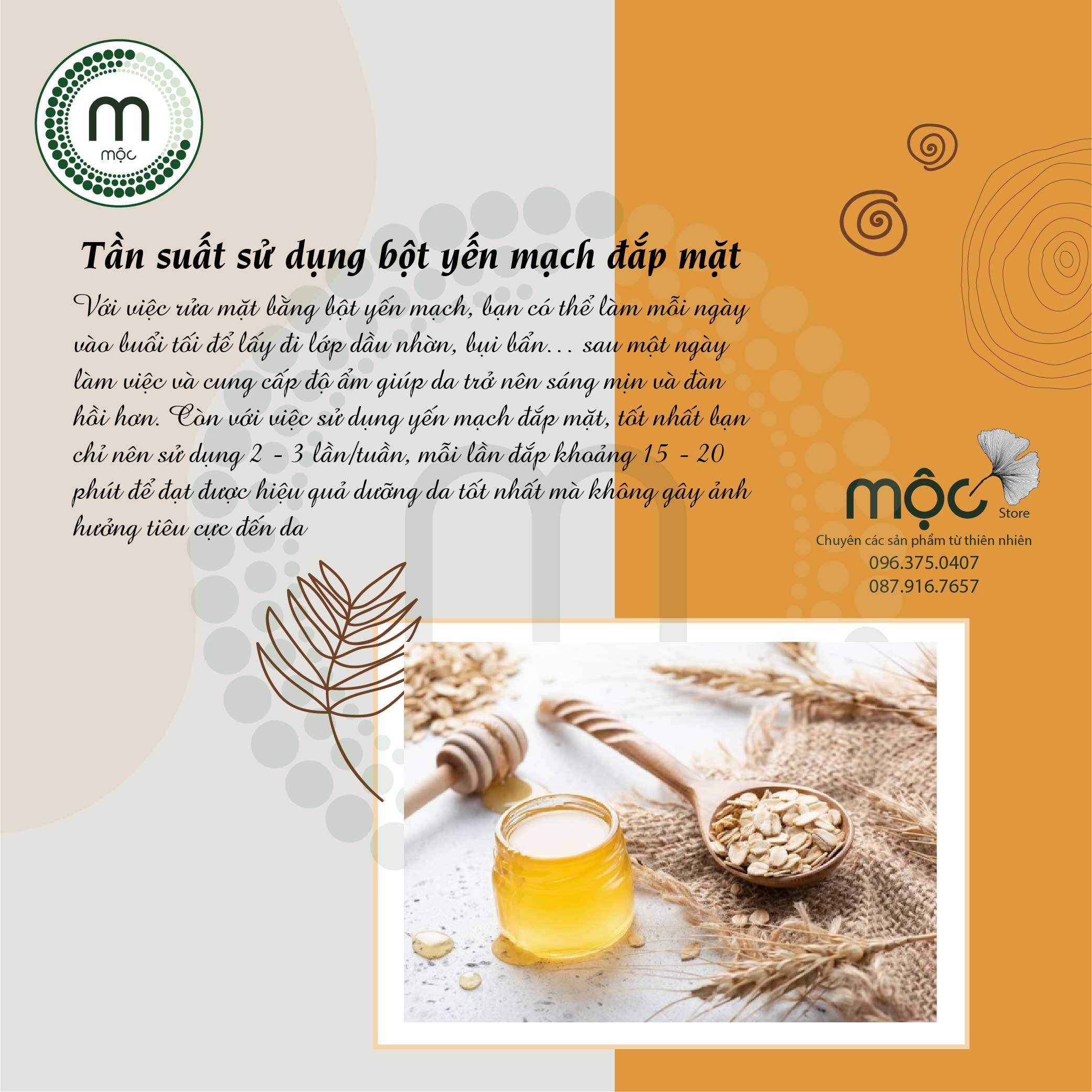 Bột Yến Mạch đắp mặt nguyên chất từ thiên nhiên 100ml handmade