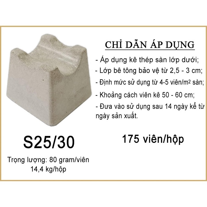 Combo 50 Con Kê Bê Tông Mác Cao Đổ Dầm Sàn