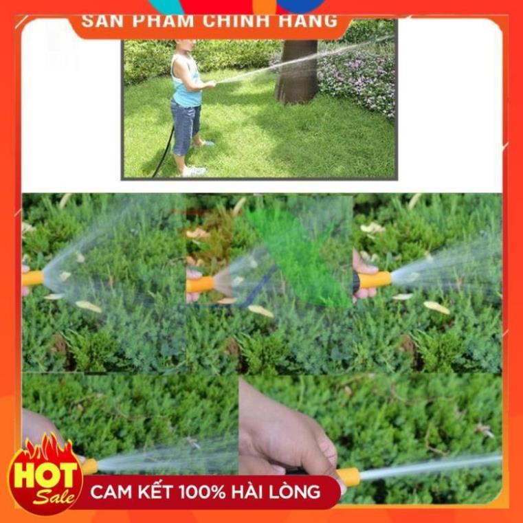 Bộ vòi xịt nước tưới cây, rửa xe VOI-N16.534, Bộ 4 món vòi thẳng + 10m Dây 12/16 mm