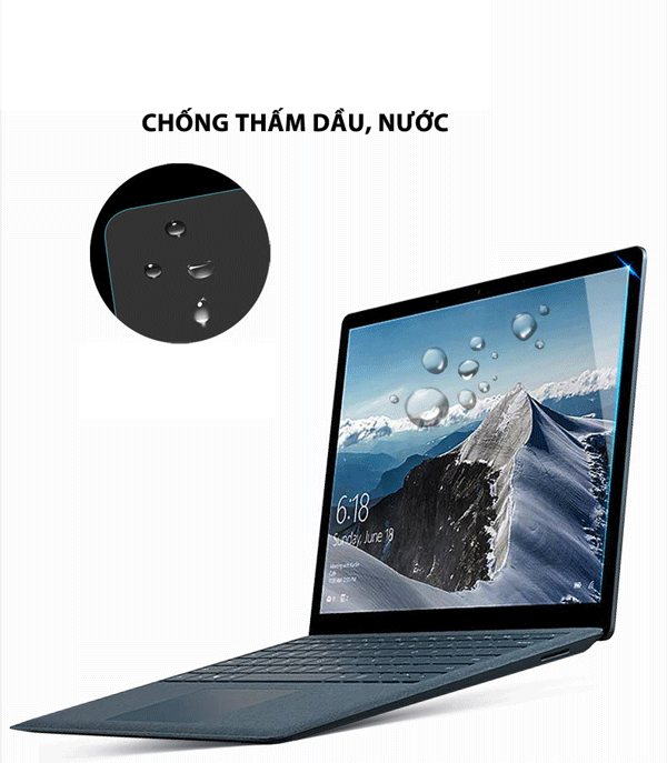 Dán màn hình JRC trong suốt cho Surface Laptop 3/4-13.5&quot;/15&quot;- Hàng chính hãng