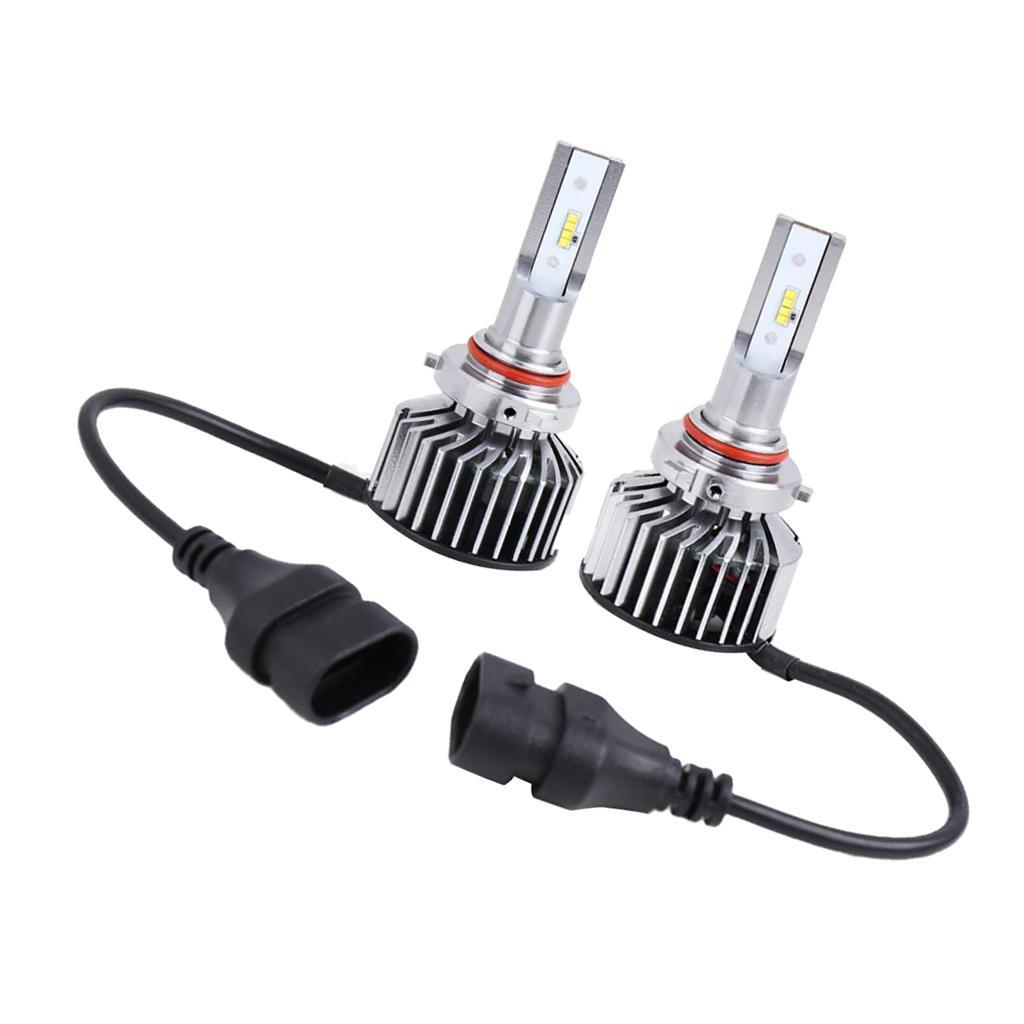2X LED Headlight Bulbs 55W 68000 Lumens 6000K Xenon White Extremely Bright COB Chips Led Kit Motorcycle and Car Headlight 9005
