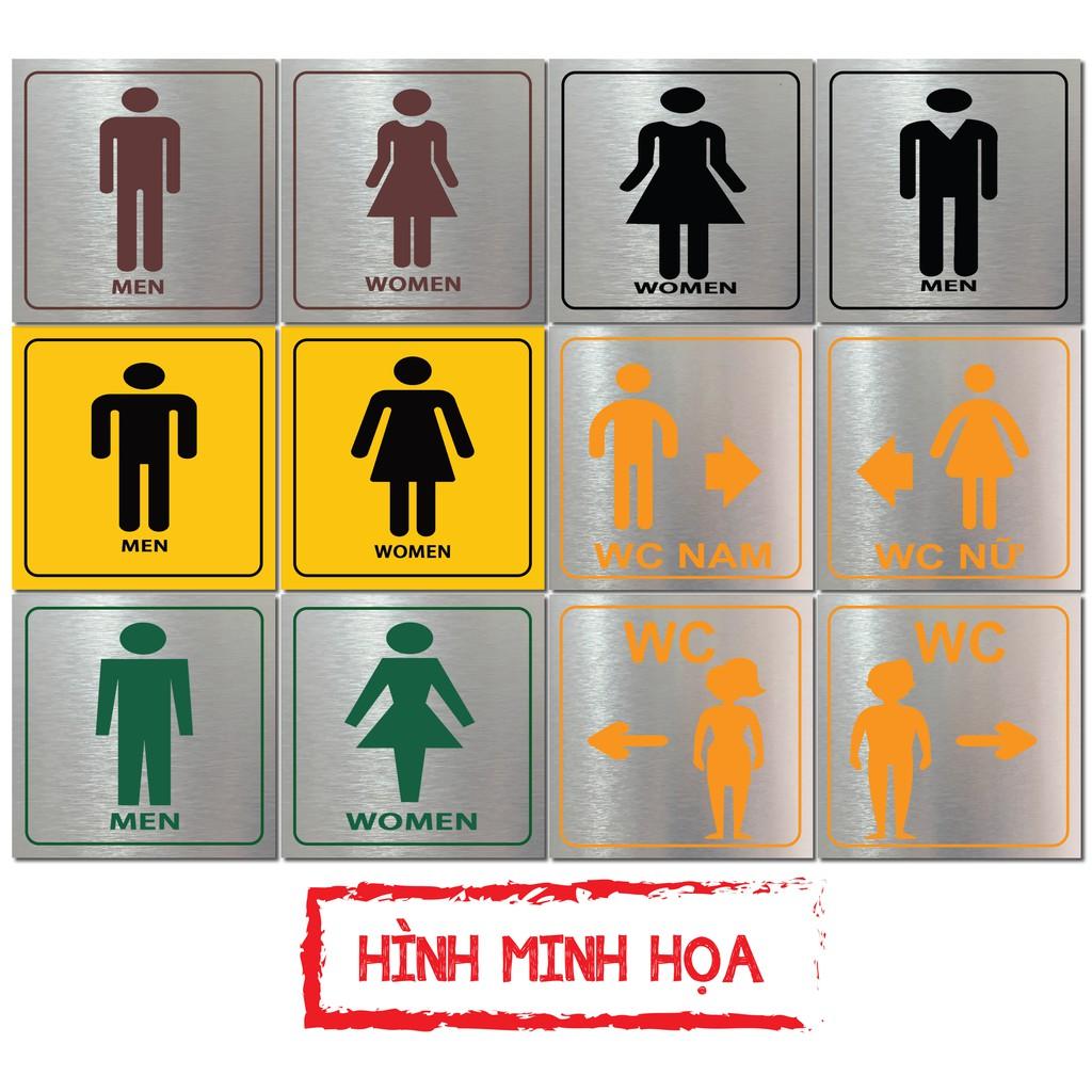 Bảng chỉ dẫn WC, hướng dẫn nhà vệ sinh, toilet nam nữ cho nhà hàng, khách sạn BH