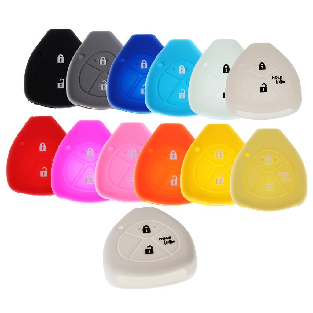 2 Pieces White Car Key Case Shell Protector Silicone for