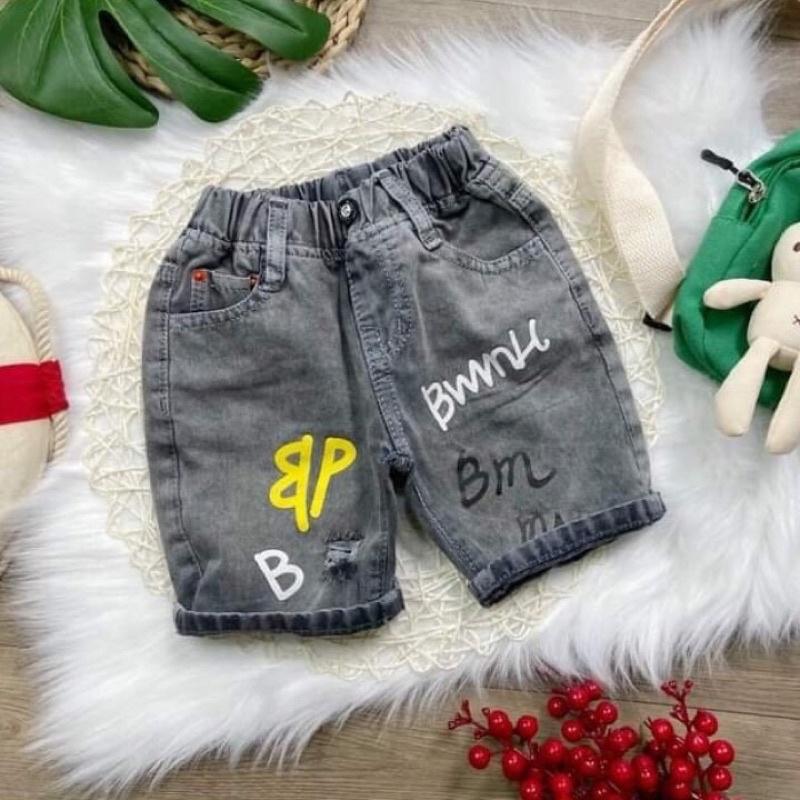 Quần jeans lửng STARKIDS cho bé trai size 10-50kg chất jeans nhập mềm mịn siêu dãn