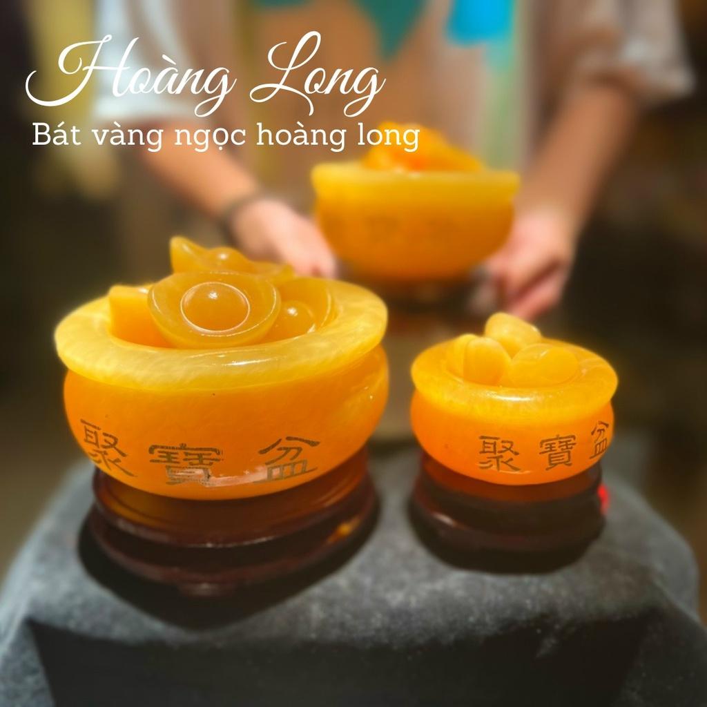 Bát Tụ Bảo Đá Ngọc Hoàng Long - Đường Kính 10cm & 13cm & 16cm