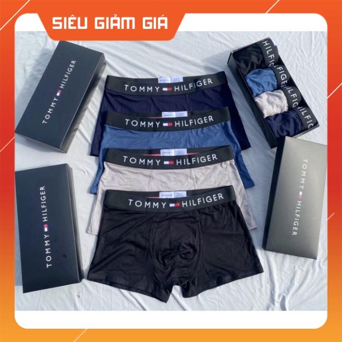 Combo 4 Quần Sịp Đùi Nam Dáng Trunks Thun Lạnh Thoáng Khí Kiểu Dáng Quần Boxer Cotton Co Giãn 4 Chiều Cao Cấp H2T2