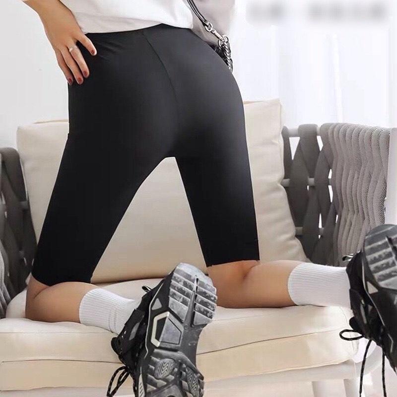 Quần đùi nữ mặc nhà chất thun ôm , quần legging nữ dáng lững tập gym , yoga - QO010