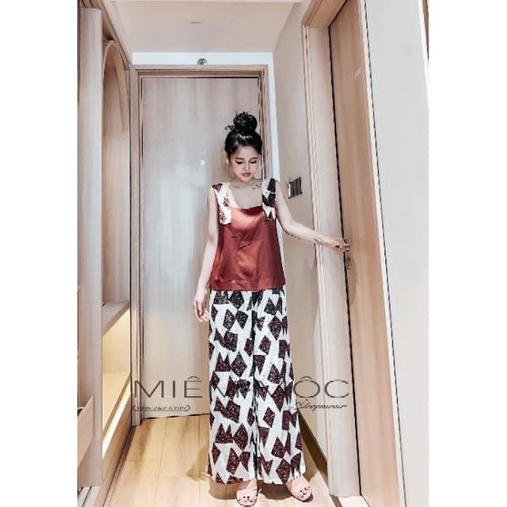 Bộ dây phối bản to, pyjama kiểu độc lạ, 40-60kg