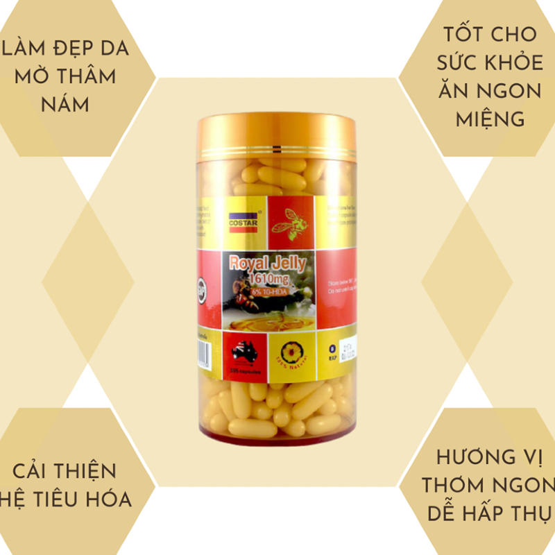 Hình ảnh Sữa Ong chúa Úc Costar Royal Jelly 161610mg làm đẹp da, tốt cho sức khỏe - QuaTangMe Extaste