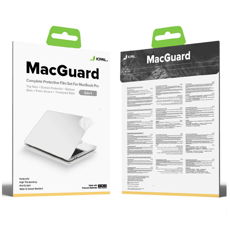Bộ dán Full JCPAL MacGuard 5 in 1 cho Macbook Pro 13" 2020 - Hàng chính hãng