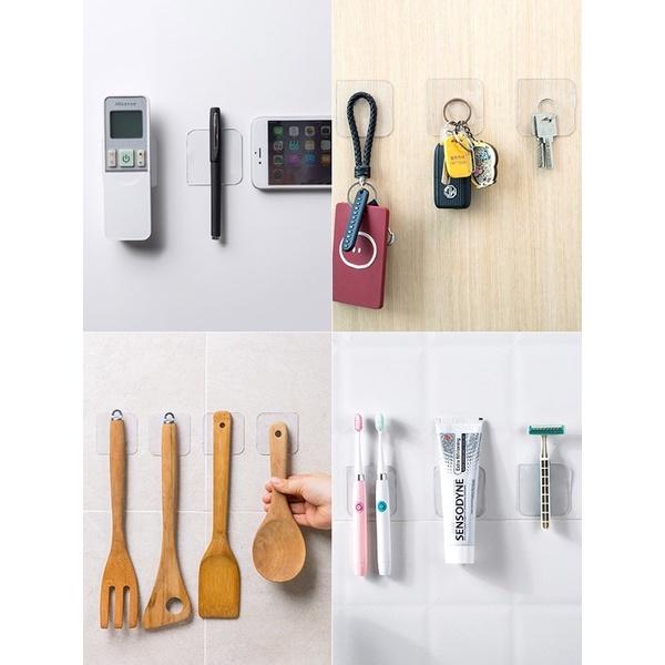 Miếng Băng Dính 3M Vuông, Siêu Dính 2 Mặt Trong Suốt, Tiện Dụng- Đa Năng, Loại Vuông 6x6cm, An Toàn Tiện Ích- TakyHome 6000