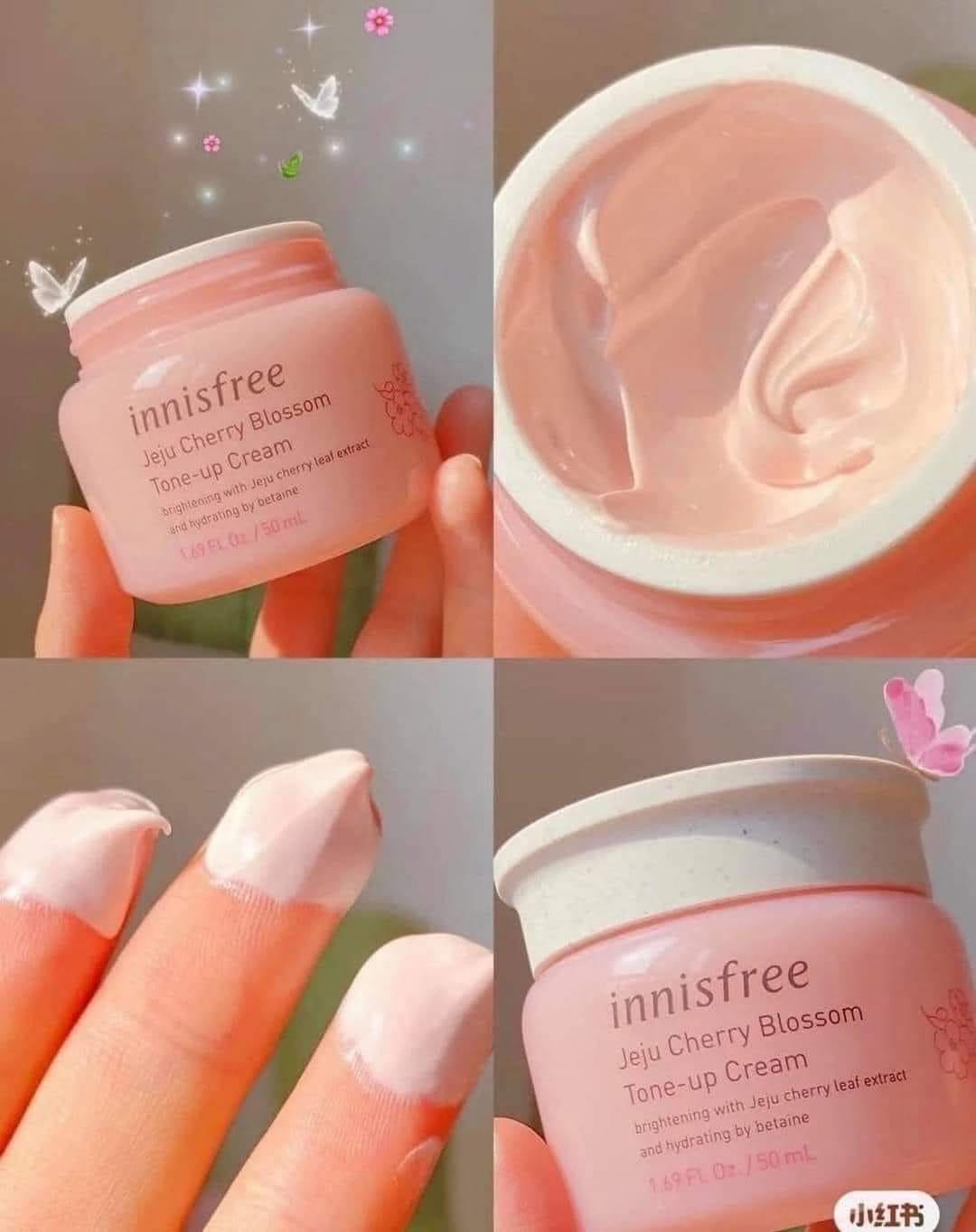 KEM DƯỠNG TRẮNG DA INNISFREE JEJU CHERRY BLOSSOM TONE UP CREAM 50ml ( không xuất hóa đơn đỏ )