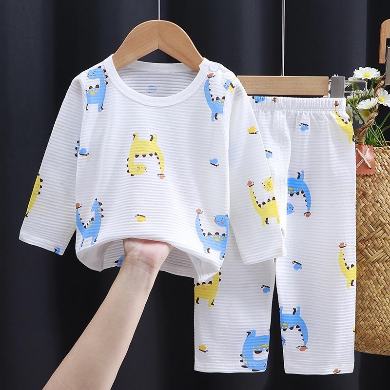 Bộ đồ bé trai dài tay cotton mỏng,nhẹ, mát, thoáng khí