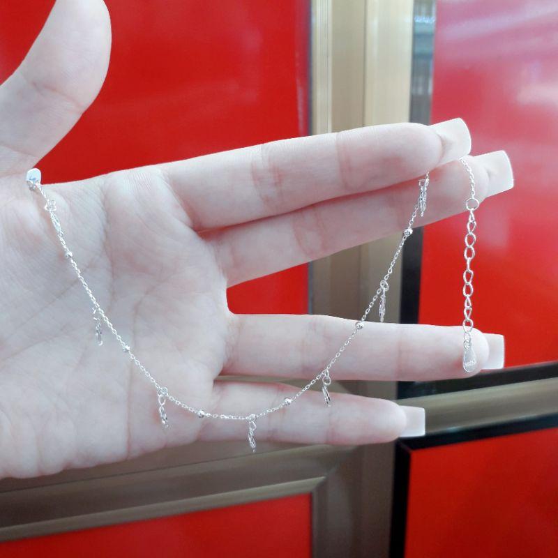 Lắc chân bạc ống trúc  YN JEWELRY