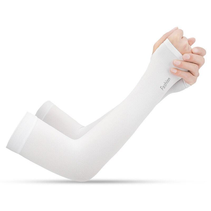 Outdoor Cooling Ice Silk Arm Sleeves Sun Protection Cuff Arm Warmers for Cycling Basketball Football Running Sports Women Men