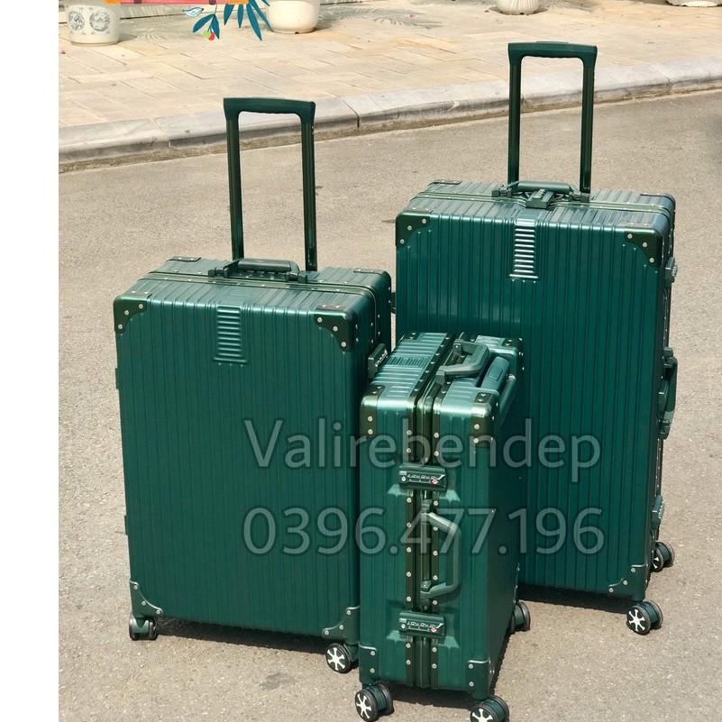 Vali kéo du lịch size 20,size 24 khung nhôm khóa sập, khóa kéo, chống trôm, chống bể vỡ,vali nhôm