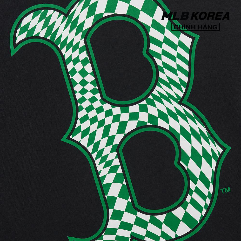 MLB - Áo thun unisex cổ tròn tay ngắn Checkerboard Clipping Logo Overfit 3ATSO0233-43BKS