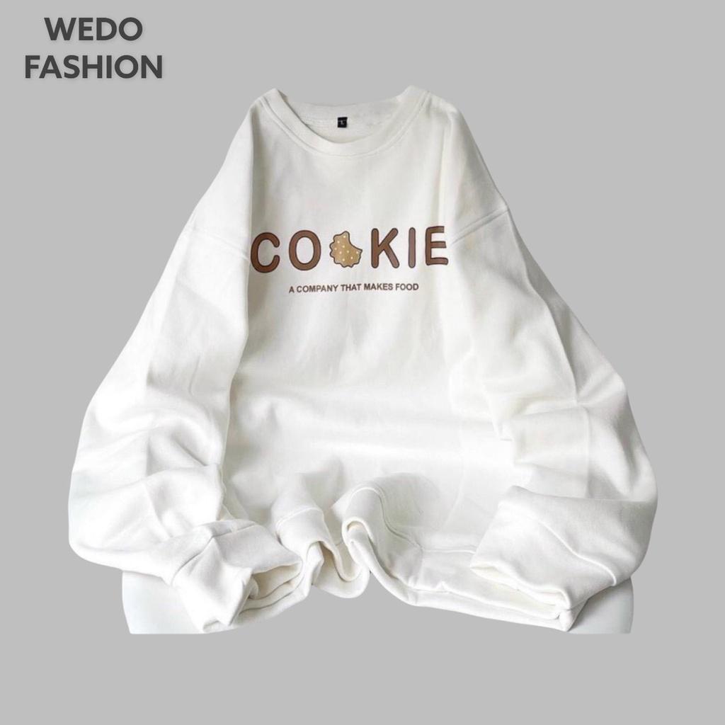 Áo SWEATER COOKIE nữ in icon siêu xinh không phai màu, chất vải nỉ mềm mại form rộng sành điệu