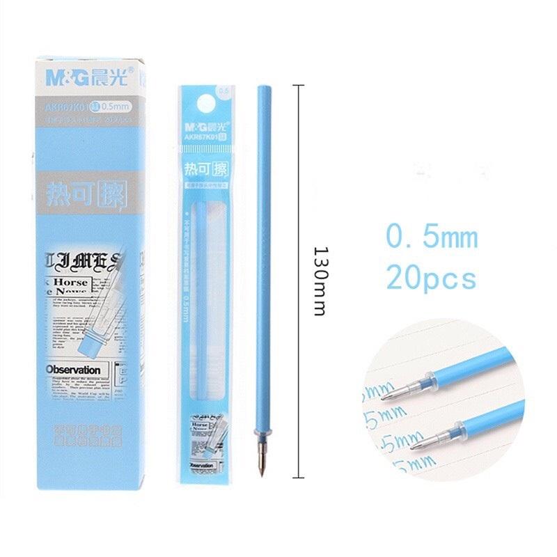 Combo 5 vỉ ruột bút gel xóa được M&amp;G 3005 nét 0.5mm - tương đương 10 ruột (Thay thế cho bút xóa được M&amp;G AKPB7501)