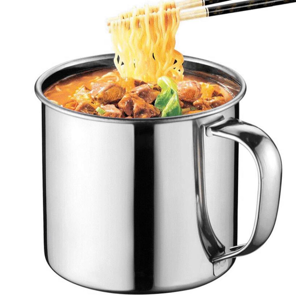 Coffee Mug Drinking Mug Stainless Steel Mug with Lid for Camping Hiking 12cm