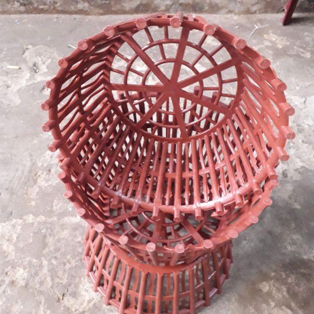 10 CHẬU NHỰA GIẢ GỖ TRỒNG LAN 20X10CM