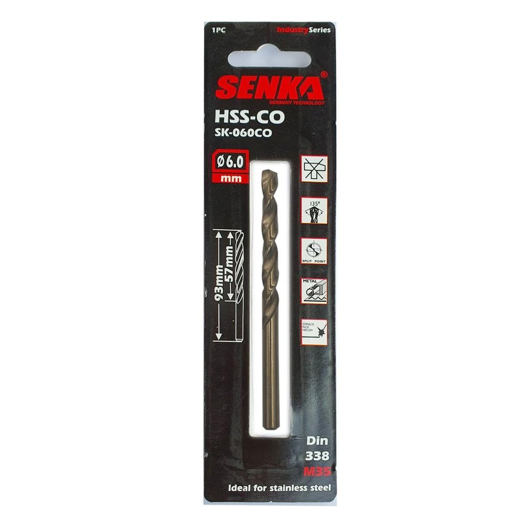 Mũi khoan INOX Cô ban 5% hiệu SENKA Công nghiệp màu vàng