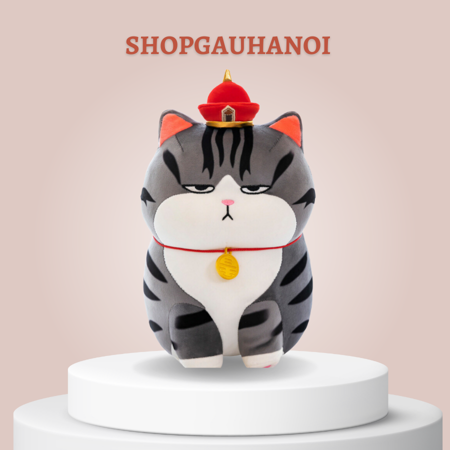Gấu bông mèo hoàng thượng ngồi size 45cm cao cấp mềm mịn