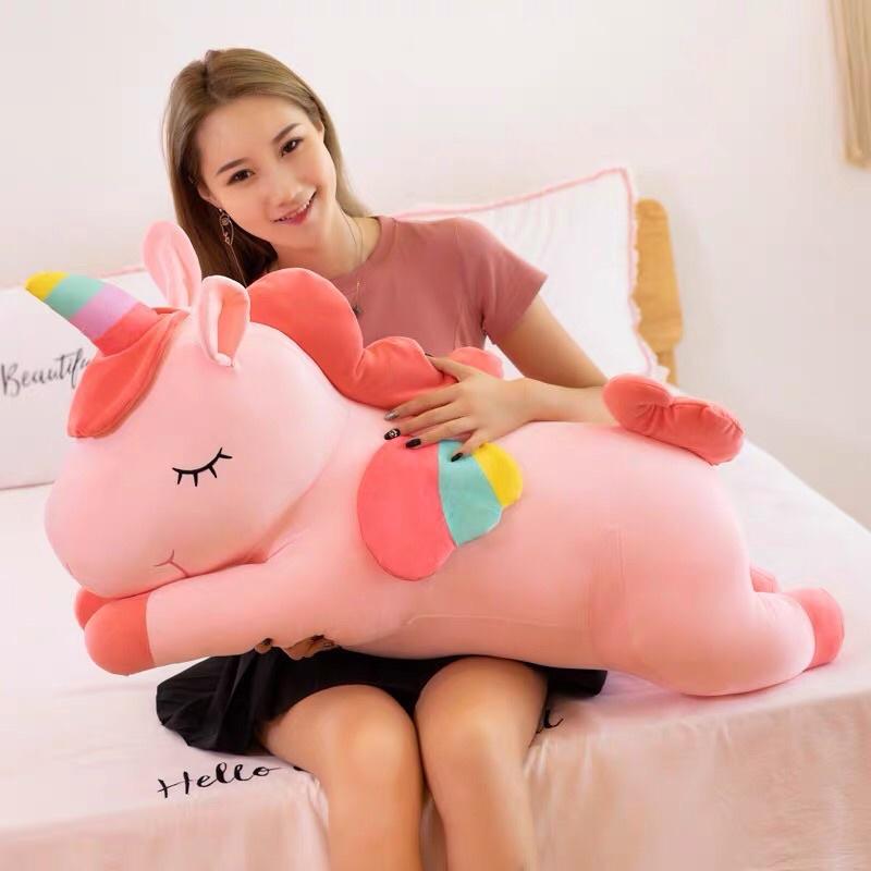 Gấu bông gối ôm ngựa Unicorn / Pony cao cấp