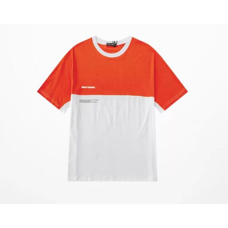 Áo thun 100% cotton tay lỡ phối màu siêu đẹp ulzzang - ẢNH THẬT