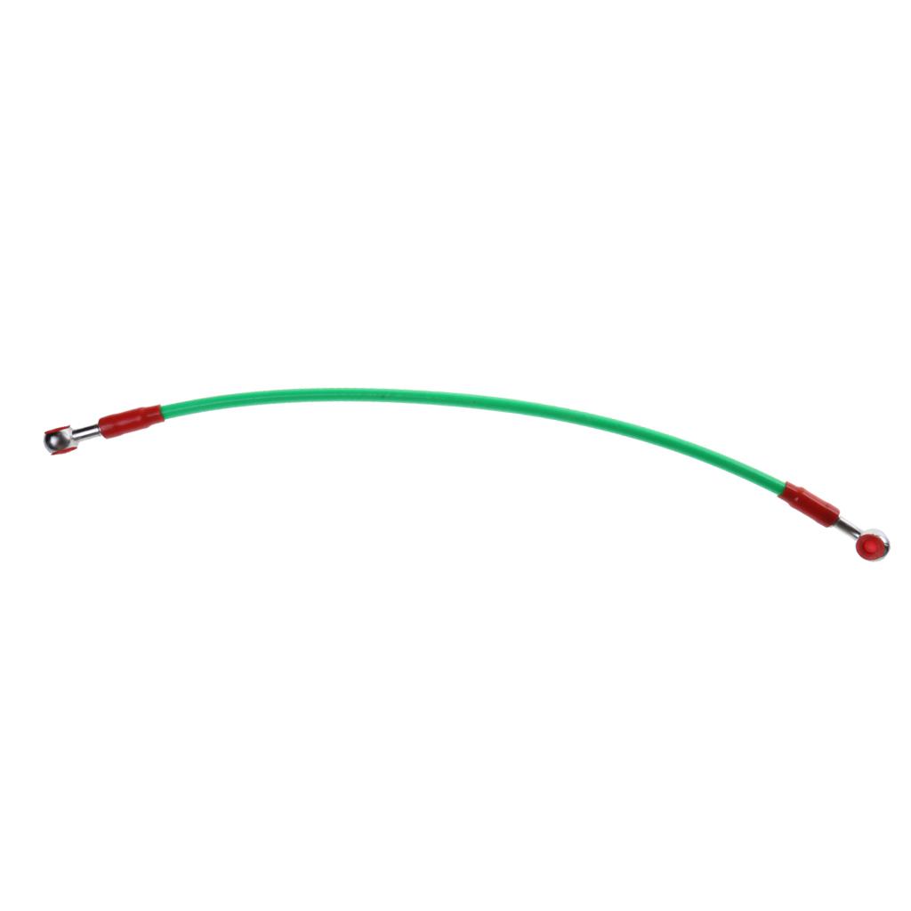Motorcycle Brake Lines , Universal Motorcycle Brake Hydraulic Oil Hose Line with Stainless Steel Banjo Ends 17.7 inch - Green