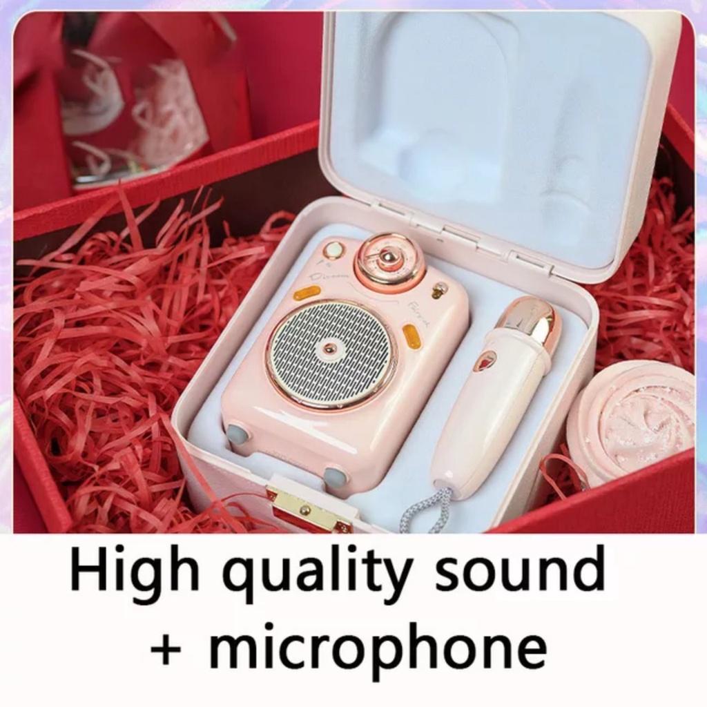 Bộ loa mic mini hát karaoke hát gia đình Divoom, nhiều tính năng đa dạng, màu sắc dễ thương, âm thanh trầm ấm