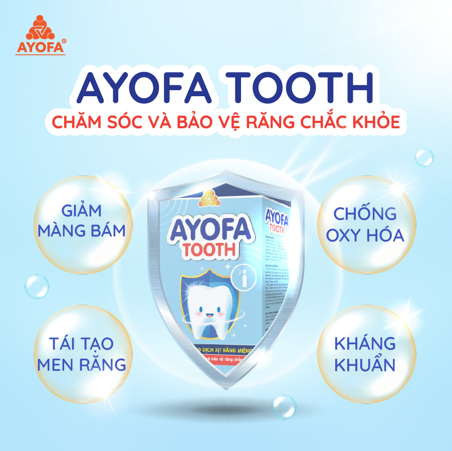 Xịt Chống Sâu Răng Cho Bé và Thơm Miệng Người Lớn AYOFA TOOTH 50ml