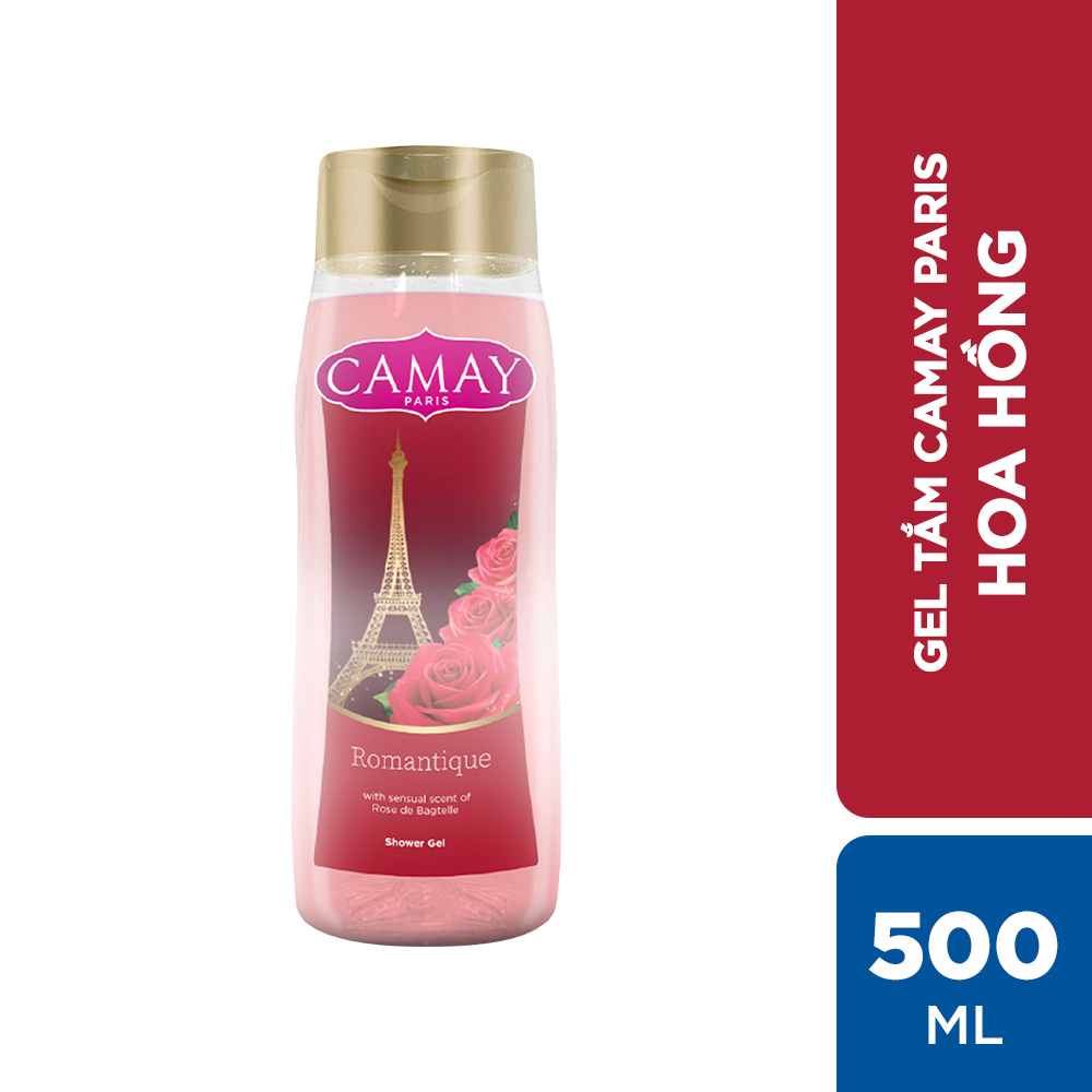 Gel tắm Camay Paris 500ml - Hương hoa hồng/Bưởi Hồng/Oải Hương