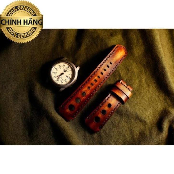 Dây đồng hồ cao cấp da bò Vegtan Ý may tay thủ công  - RAM Leather D33ty .