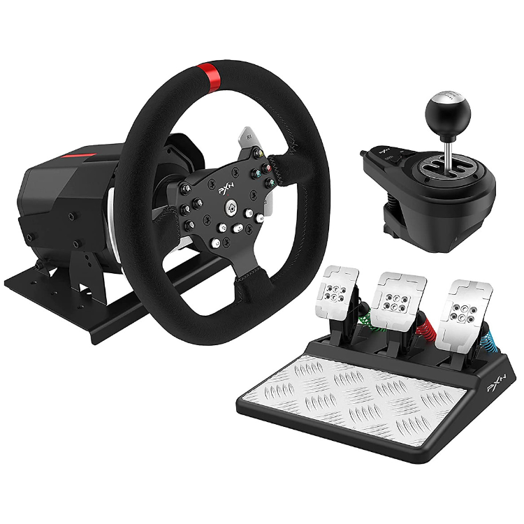 Vô lăng chơi game PXN V10 Metal FFB Pro Racing Wheel Có Phản Hồi Lực - Hàng Chính Hãng